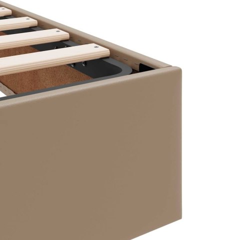 Łóżko z miejscem na przechowywanie i materacem 2 pcs Cappuccino