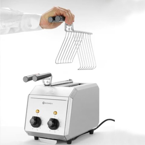 Toster kanapkowy z timerem podwójny 1200W- Hendi 261163