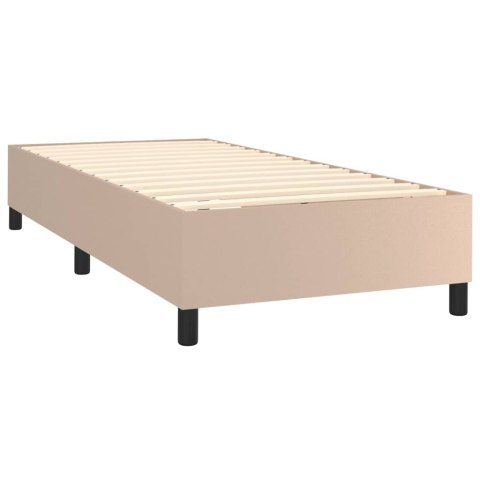 Łóżko kontynentalne, materac i LED cappuccino 100x200 cm