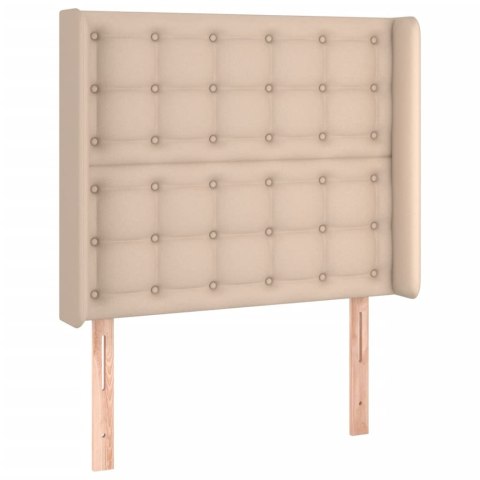 Łóżko kontynentalne, materac i LED cappuccino 100x200 cm