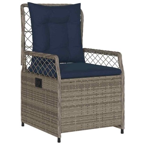 Zestaw do jadalni w ogrodzie 3 pcs Szary polirattan