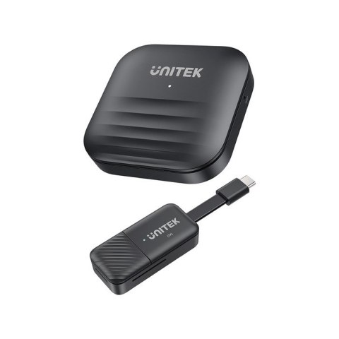 UNITEK BEZPRZEWODOWY NADAJNIK HDMI DO 50M, USB-C, CZARNY