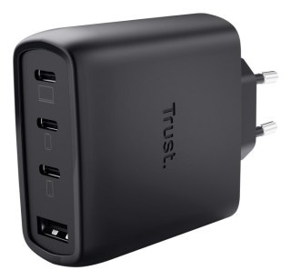 Ładowarka TRUST czarna MAXO GaN 65W 3xC 1xA