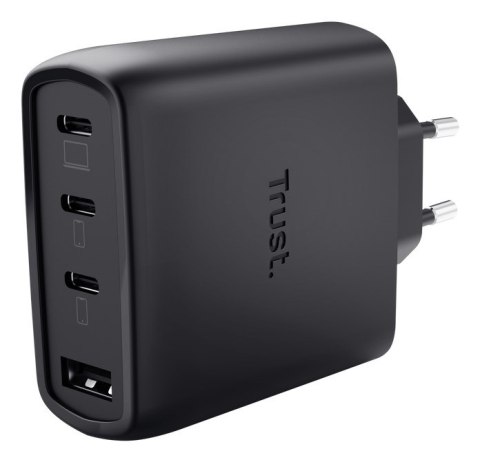 Ładowarka TRUST czarna MAXO GaN 65W 3xC 1xA