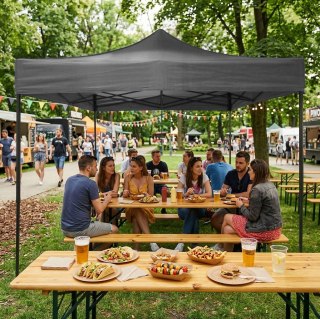 Pawilon ogrodowy eventowy automatyczny samorozkładalny namiot 3x3 m szary MultiGarden