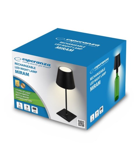 ESPERANZA LAMPKA BIURKOWA LED MIRAM CZARNA ELD119K