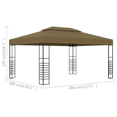 Altana, 3 x 4 m, taupe, 180 g/m²