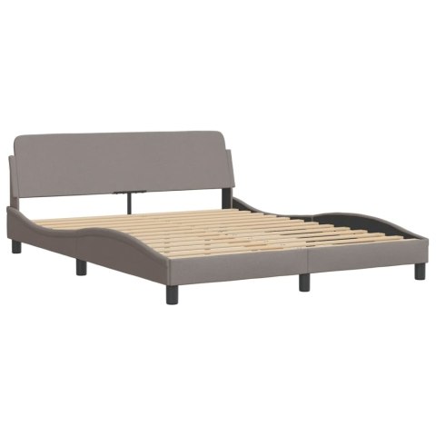 Rama łóżka z LED bez materaca Hvar Taupe 160x200 cm Tkanina