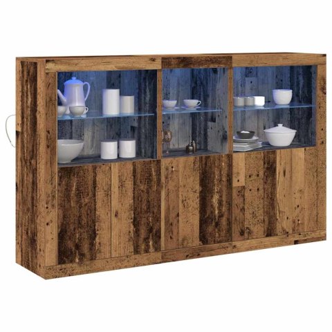 Komoda LED Ze LED Lights Stare drewno 162 x 37 x 100 cm