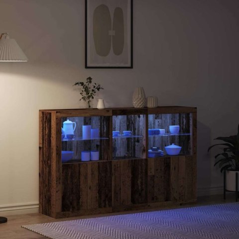 Komoda LED Ze LED Lights Stare drewno 162 x 37 x 100 cm