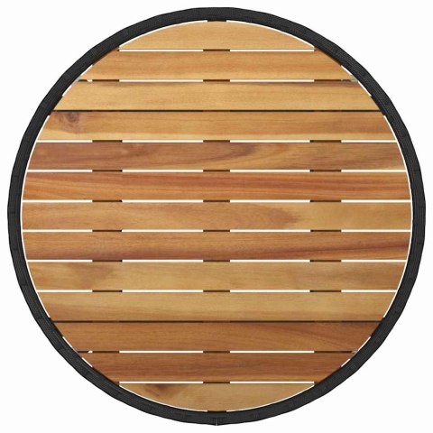 Zestaw do jadalni w ogrodzie 5 pcs Czarny polirattan
