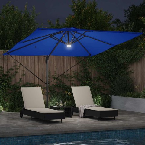 Parasol Roma Niebieski 286 x 284 x 270 cm Aluminium i Poliester