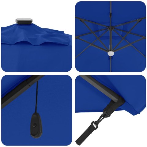 Parasol Roma Niebieski 286 x 284 x 270 cm Aluminium i Poliester