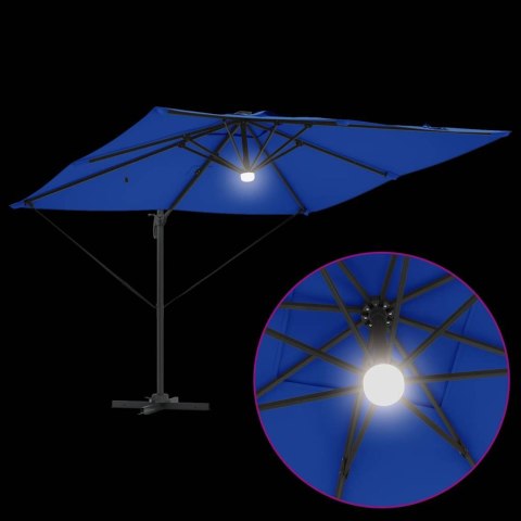 Parasol Roma Niebieski 286 x 284 x 270 cm Aluminium i Poliester