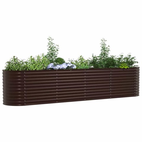 Podniesiony grządka Brązowy 400 x 80 x 81 cm Stal