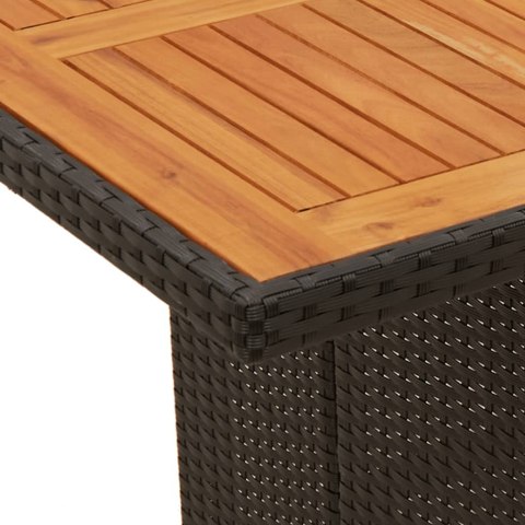 11-cz. zestaw mebli do ogrodu, z poduszkami, czarny rattan PE