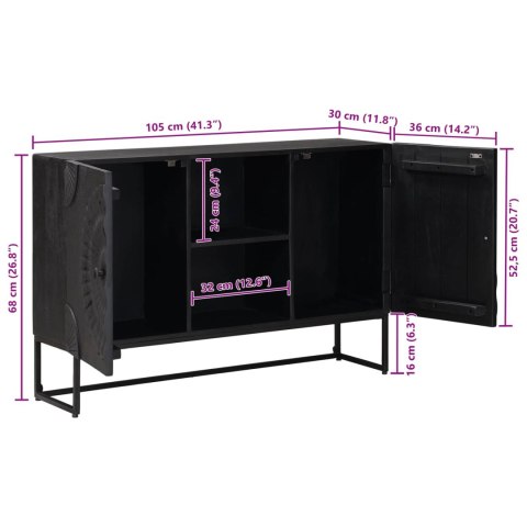 Bufet Czarny 105 x 30 x 68 cm