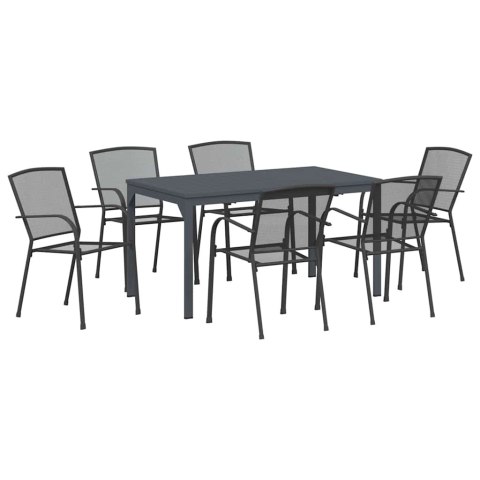 Zestaw do jadalni w ogrodzie 7 pcs Antracyt