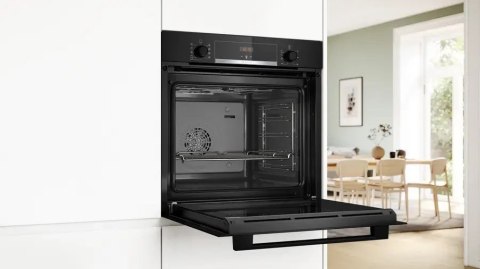 Piekarnik BOSCH HBA514BB3 + prowadnice teleskopowe 1 poziomowe BOSCH HEZ538000