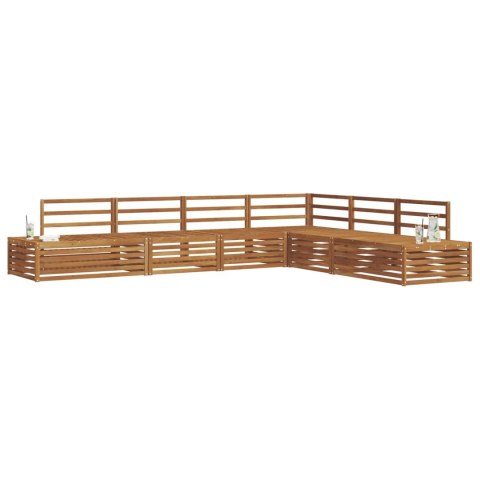 Zestaw sof na zewnątrz 6 Sztuka Naturalny Lite Drewno Akacji
