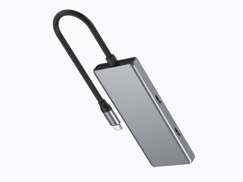 GEMBIRD 4-PORTOWY HUB USB 3.2 (GEN 2) TYPU C Z 4 PORTAMI A + C SZARY