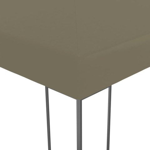 Altana ze sznurem lampekLED, 3x3 m, taupe