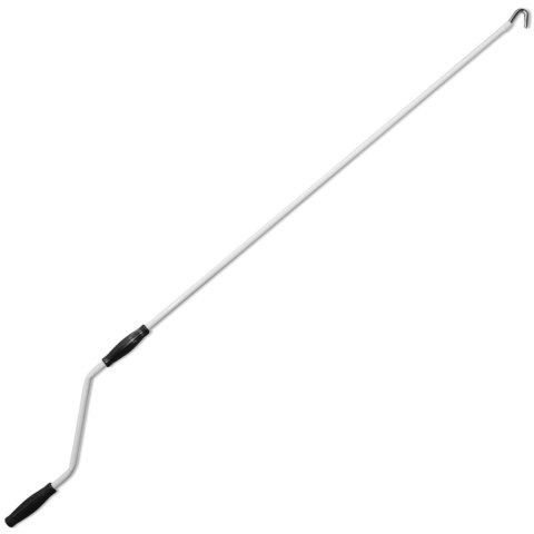 Markiza zwijana ręcznie, 350 cm, niebiesko-biała