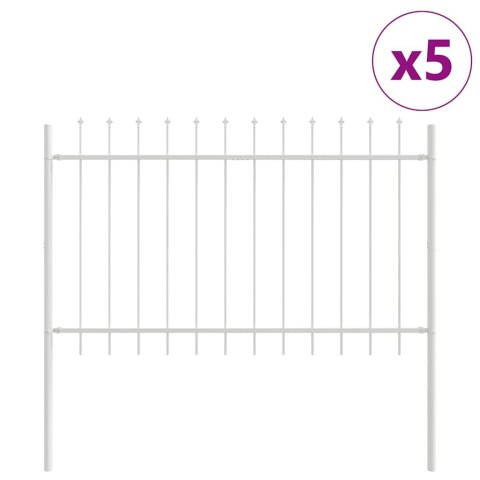 Ogrodzenie Ogrodowe 5 pcs Biały 8,5 x 1 m