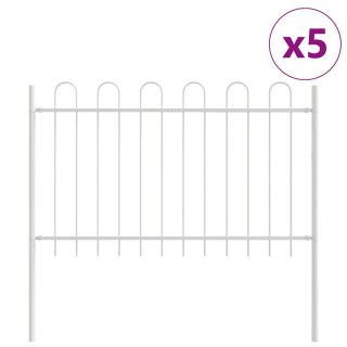 Ogrodzenie Ogrodowe 5 pcs Biały 8,5 x 1 m