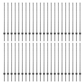 Słupek ogrodzeniowy. 44 pcs Szary 160 cm Stal