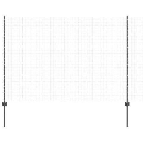 Słupek ogrodzeniowy. 44 pcs Szary 200 cm Stal