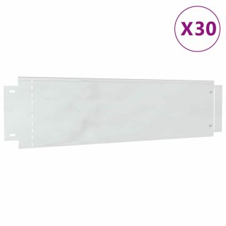 Obrzeża trawnikowe 30 pcs Srebrny 100 x 25 x 0,07 cm