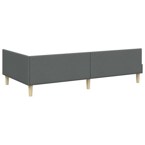 Rama Łóżka Narożnego z Materacem 2 pcs Szary tkanina