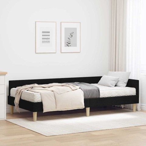 Rama Łóżka Narożnego z Materacem 2 pcs Zielony tkanina