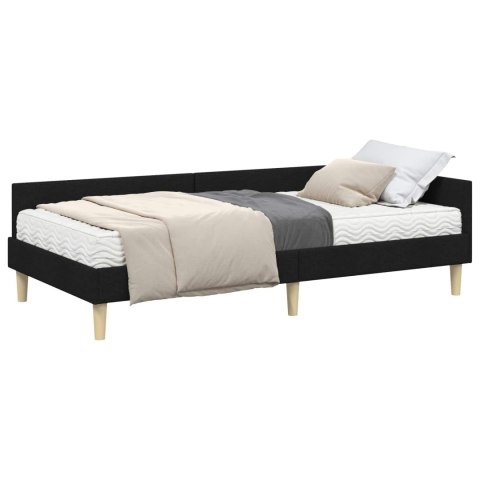 Rama Łóżka Narożnego z Materacem 2 pcs Zielony tkanina