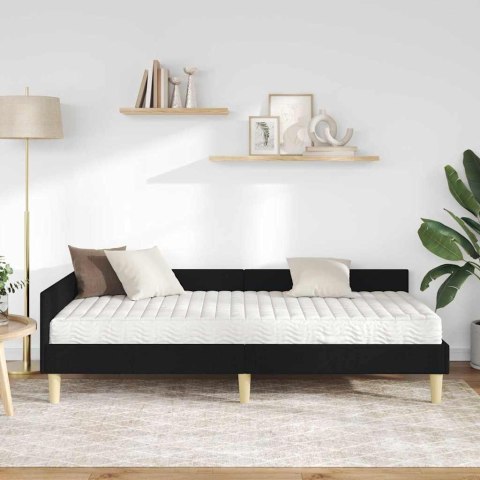Rama Łóżka Narożnego z Materacem 2 pcs Zielony tkanina