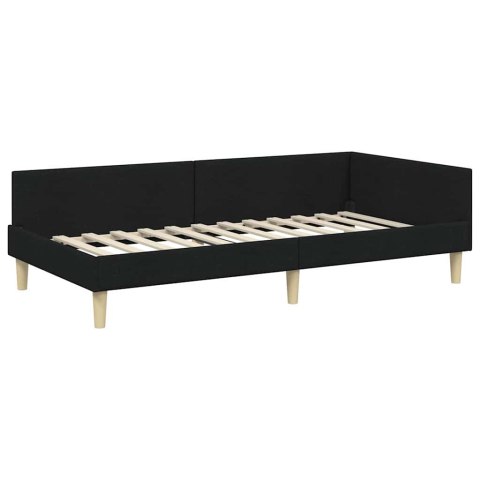 Rama Łóżka Narożnego z Materacem 2 pcs Zielony tkanina