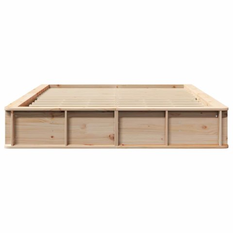 Ramka łóżka Brązowy 150 x 200 cm Lite drewno sosnowe