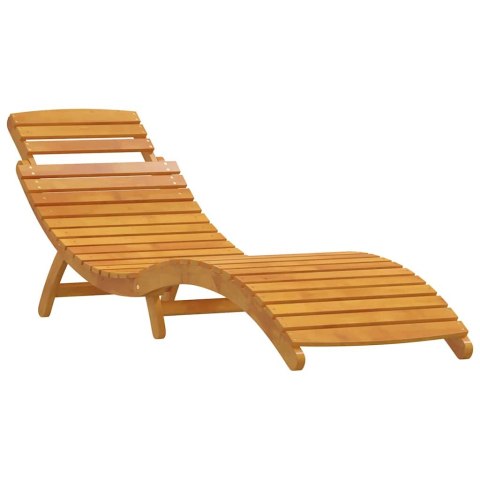 Leżak 3 pcs Brązowy Lite Drewno Akacji