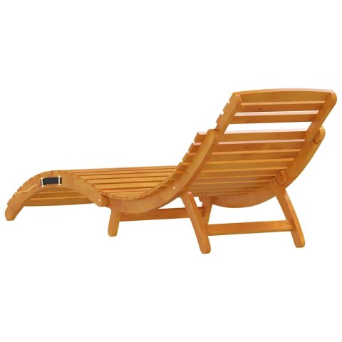 Leżak 3 pcs Brązowy Lite Drewno Akacji