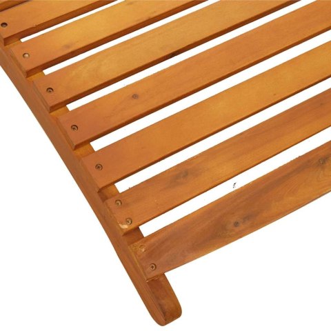 Leżak 3 pcs Brązowy Lite Drewno Akacji