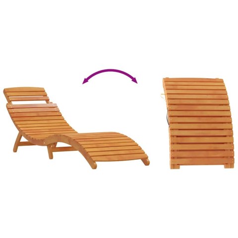 Leżak 3 pcs Brązowy Lite Drewno Akacji