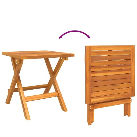 Leżak 3 pcs Brązowy Lite Drewno Akacji