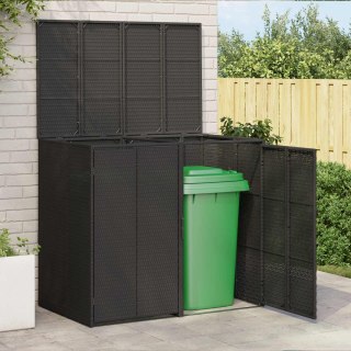 Pojemnik na śmieci 2 pcs Czarny 65 x 80 x 115 cm Polietylen