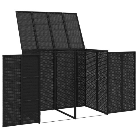 Pojemnik na śmieci 2 pcs Czarny 65 x 80 x 115 cm Polietylen