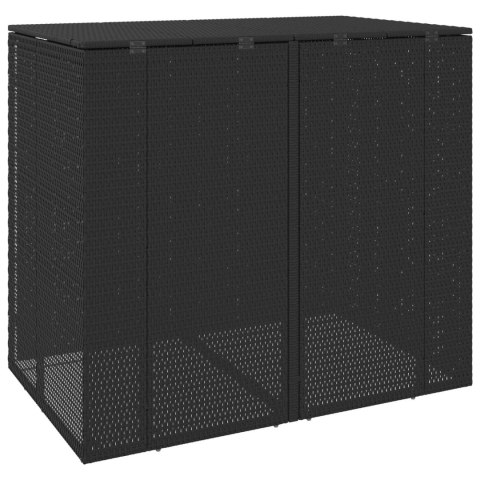 Pojemnik na śmieci 2 pcs Czarny 65 x 80 x 115 cm Polietylen