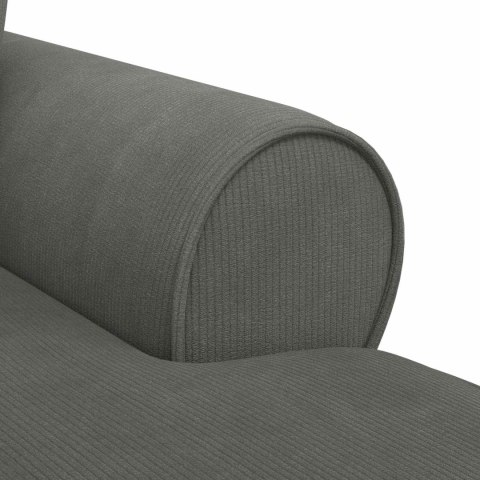 Chaise Lounge z Fartuszkiem z poduszką 3 pcs Ciemnoszary