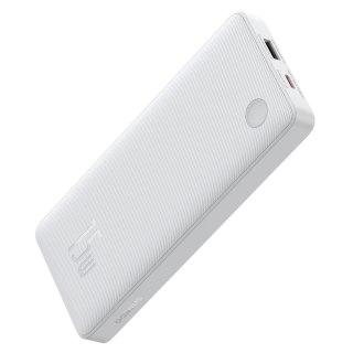 Powerbank 10000mAh 15W Airpow Lite z kablem USB-A - USB-C 30cm - biały