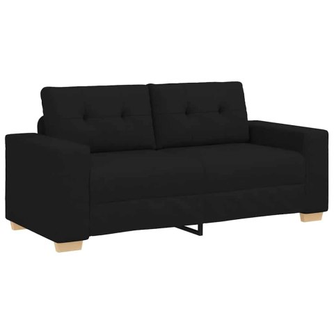 Sofa dwuosobowa, czarna, 180x77x82 cm, tkanina