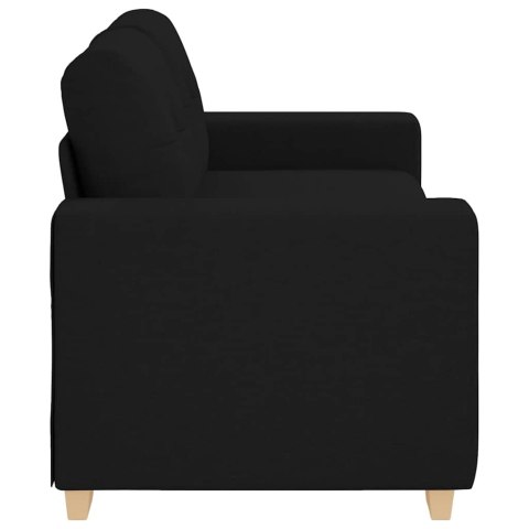 Sofa dwuosobowa, czarna, 180x77x82 cm, tkanina